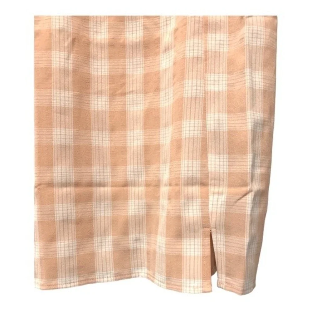 NWOT BP | Coral White‎ Gingham Plaid Mini Dress